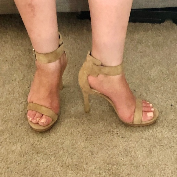 Tan Calvin Klein Vivian Suede Strappy Sandle Size - Picture 5 of 8